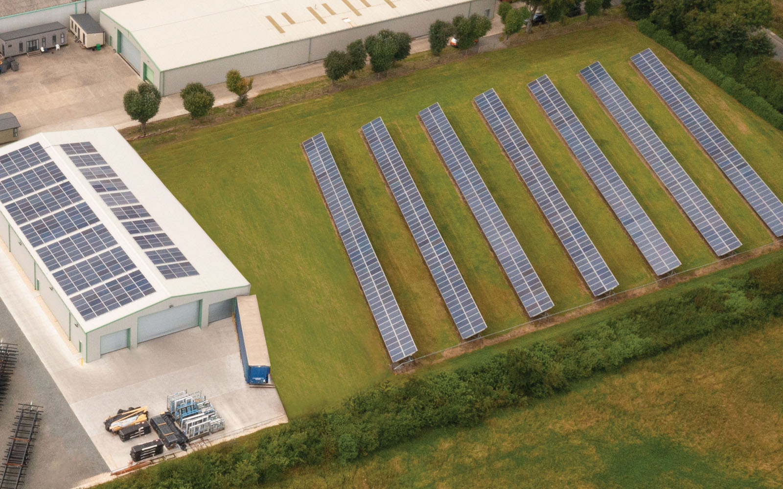 Beverley Leisure Homes Factory. Solar farm.